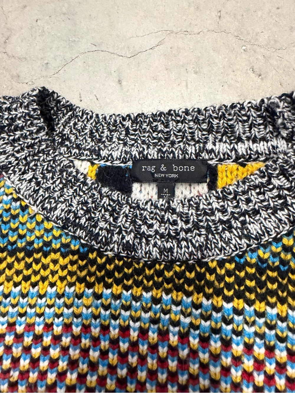 rag & bone Multicolor Striped Knit Crewneck Sweater - Picture 2 of 3